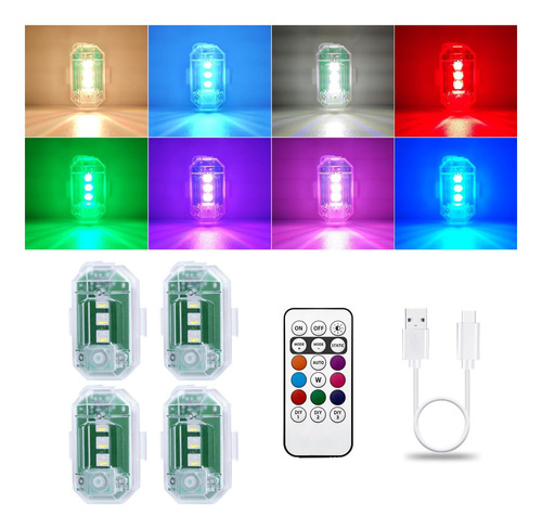Luces Estroboscópicas Led Inalámbricas De Lecart Con Control
