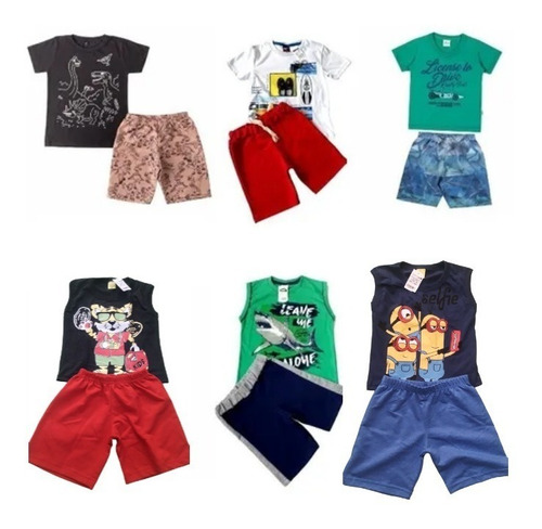Kit 10 Conjuntos Infantil Masculino Roupa Menino Atacado