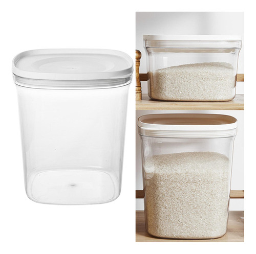 - Contenedor De Arroz Que Sin Hermético Para Harina 10kg