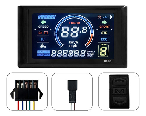 Panel De Control De Pantalla Colorida Lcd-s966 Para Biciclet