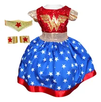 Comprar Vestido \u002F Disfraz Mujer Maravilla  Niña Disfraz Superhéroe Princesa Fiesta Mujer Maravilla Premium