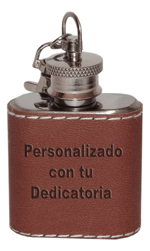 Llavero Petaca Licorera 30 Ml Personalizado En Laser Color Marrón