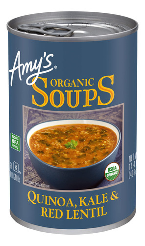 Amy's Sopa, Col Rizada Orgnica, Quinua Y Lentejas Rojas, Veg