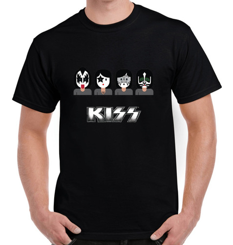 Playera Camiseta Unisex Logo Clasico Banda Rock Kiss 