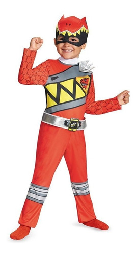 Disfraz Power Ranger Dino  Rojo 4-6 Años Entrega Inmedi