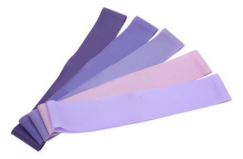 - Set De 5 Bandas De Resistencia De Silicona Para Yoga Y