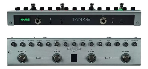 Pedalera multiefecto para bajos M-vave Tank-b