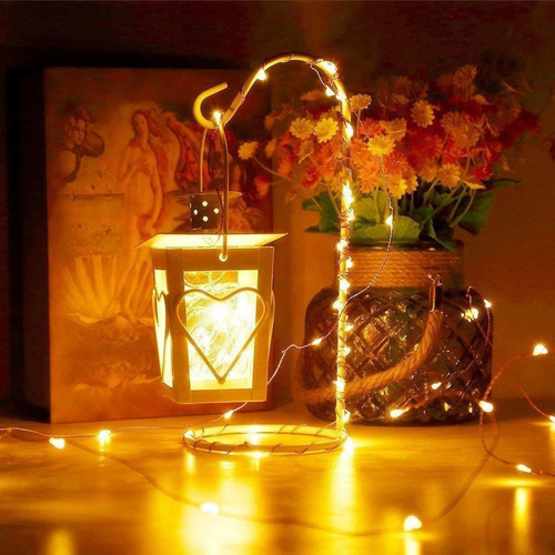 Erchen Solar Powered Led String Lights With Backup Batt...