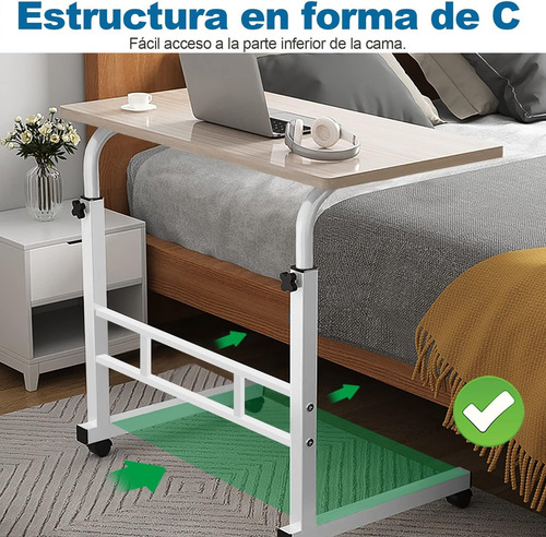 Escritorio Portatil Laptop Mesa Ajustable Con Ruedas
