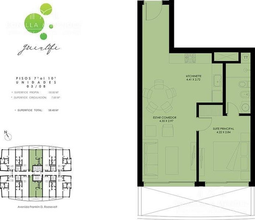 Torres Greenlife, Roosevelt Y Parada 13, Dormitorio Con 2 Baños!