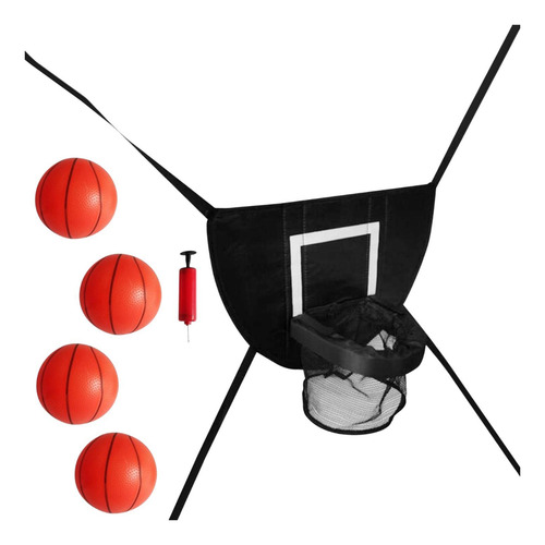 Juego De Accesorios De Aro De Baloncesto De Trampolín Con 3