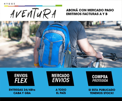 Imagen 9 de 10 de Mochila Mochilero Impermeable Liviana Aventura 20 Lts Hygge
