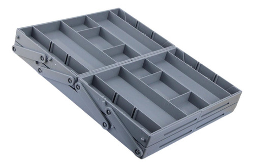 Organizador De Gaveta Dobrável, 2 Níveis 25x30x4,5cm