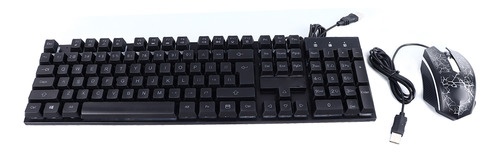 Juego Mecánico De Teclado Y Ratón Con Cable Ergonómico E Ilu