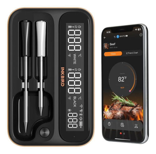Termómetro Inalámbrico Para Barbacoa Int-12-bw,