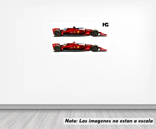 Vinil Sticker Pared 90 Cm. Lado Ferrari F1 Modbe003