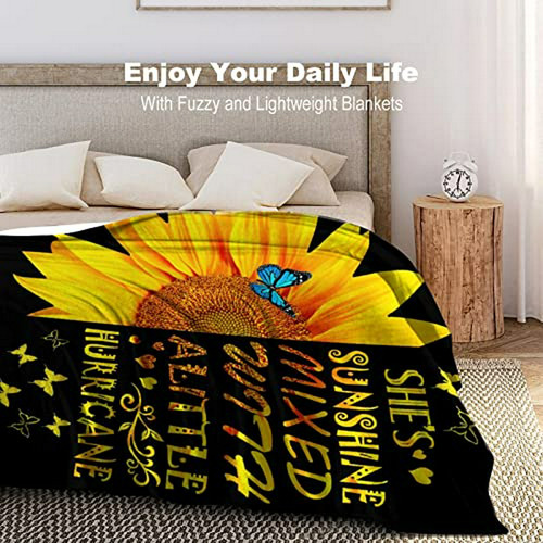 Manta De Girasoles Suave 80 X60 Regalo Para Niños Y Adultos