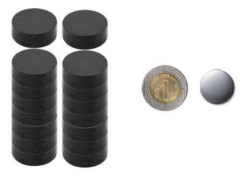 10 Imanes De Ferrita De 15mm X 5mm Redondos