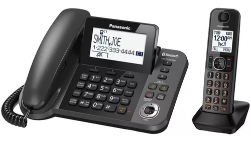 Panasonic DECT 6.0 Teléfono inalámbrico expandible con contestador  automático y bloqueo de llamadas e identificación de llamadas, 2 teléfonos