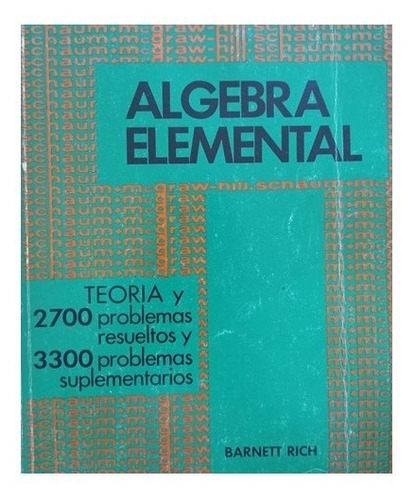Libro Algebra Elemental 2700 Probl Resueltos 3300 Probl Supl (Usado)