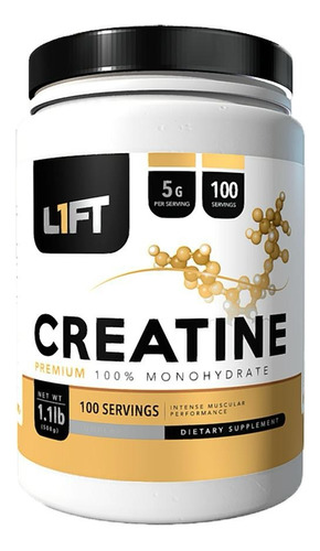 L1ft Creatina Monohidratada Sello Creapure 500 Gr