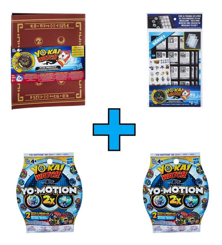 Imagen 1 de 7 de Super Pack Yo Kai: Libro, Hojas Y 2 Pack De Medallas Hasbro 