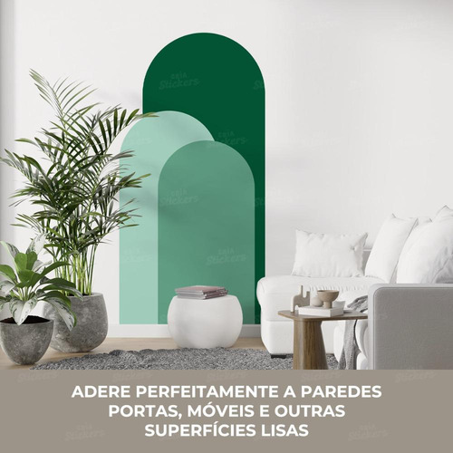 Adesivo Decorativo Ambiente Interno Parede Quarto Tons Verde