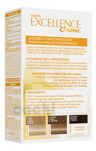 Tinta Loreal Excellence Creme 121 Rubio Perla Piel Clara