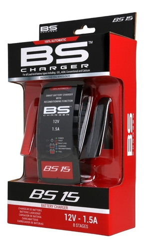 Cargador Mantenedor BS Battery BS15 Moto Ba 15 12v 1.5a Inteligente