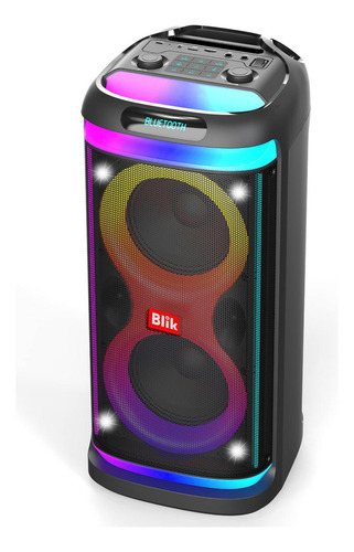 Parlante Bluetooth Karaoke Blik Lightmax6 Rgb Portatil
