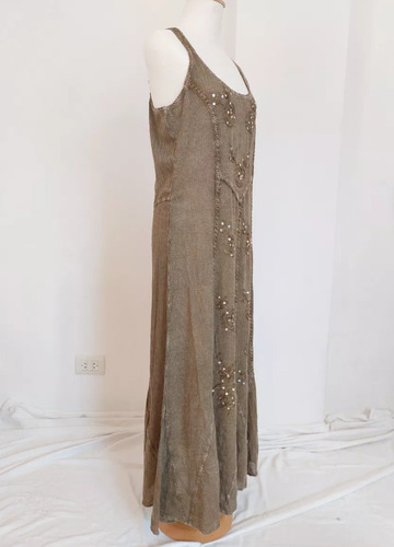 Vestido Hindú Larguitos Telas Frescas Bordado Y Con Aplique
