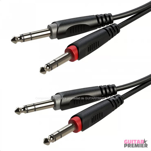 Cable Audio Profesional 2 Plug Mono A 2 Plug Mono 3 Metros