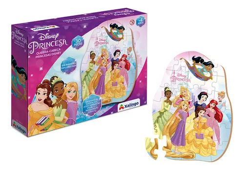Kit Quebra Cabeça Da Frozen Princesa Disney 100 + 200 Peças