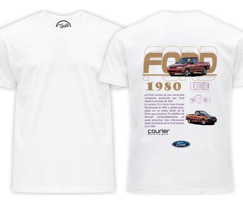 Playera Ford Courier 1980 Poster Aesthetic T-shirt