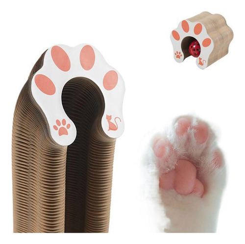 Tablero Rascador Para Gatos Con Bola De Juguete, Rascador De