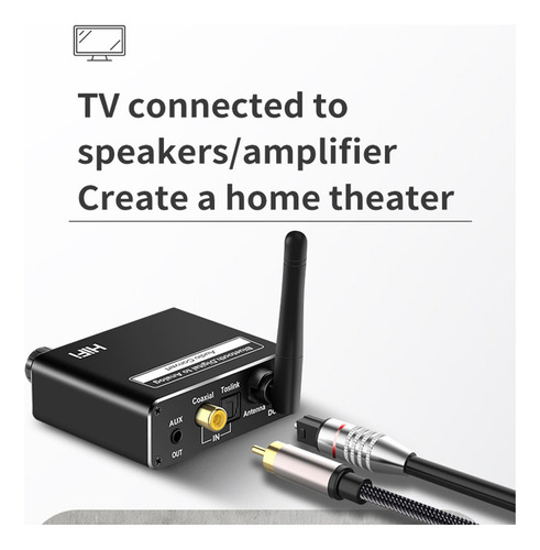 V Conversor Digital Bluetooth Usb Aux Player Coaxial