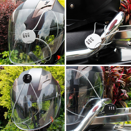 3 X 2 Candados Para Casco De Motocicleta, Para 3 Piezas
