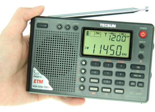 Rádio Original Tecsun Pl-380 Alcance Mundial Am Fm Lw Sw 