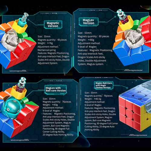 Cubo Mágico 3x3 Moyu Ys3m Huameng - Ball-core
