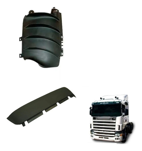 Kit Defletores Internos Da Cabine  R Scania Série 4 Le Ou Ld