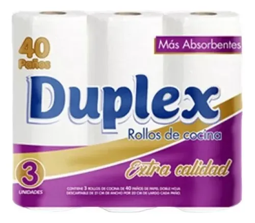 comprar Rollos de cocina Duplex Extra calidad 40 paños pack de 3 u