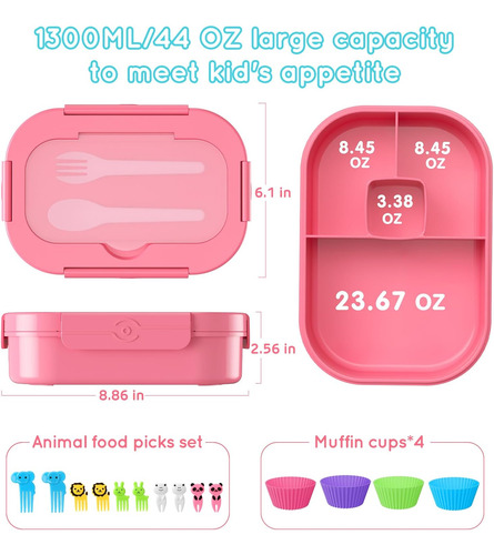 Kit De Loncheras Time4deals, Para Ninos, Rosa Y Azul, X2u