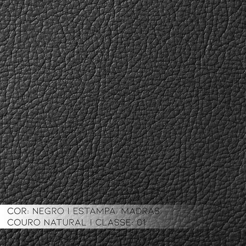 Sofá 3 Lugares Sala De Estar Milão Couro Negro - Gran Belo