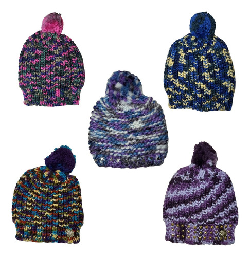 Lote 5 Gorros De Lana Abrigadores Invierno Por Mayor