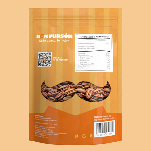 Nuez Pecana - Mitad Entera 750 Gr, 100% Natural | Don Fursón