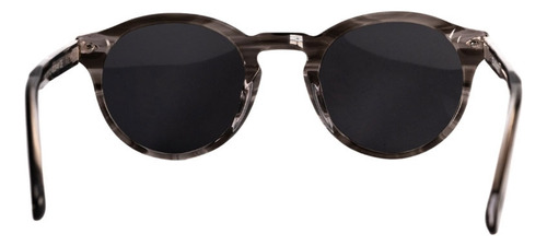 Lentes De Sol Emmet Redondos Unisex Gris Uv400 Polarizados Lente Negro Diseño Redondo