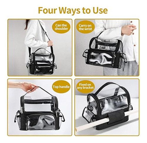 Bolsa De Maquillaje Cosmética Transparente Con Bolsa