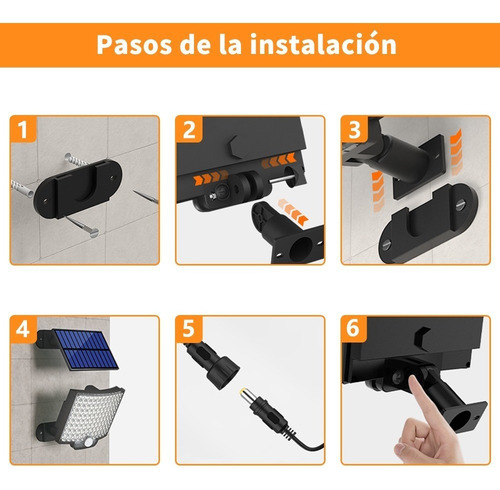 Llinpi® Lámpara Solar De Pared Exteriores Sensor Luz 4 Modos