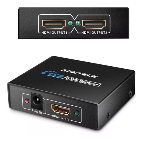Splitter Hdmi Activo 1x2 Tv Led Lcd 3d Version 1.4 1080p Ps3