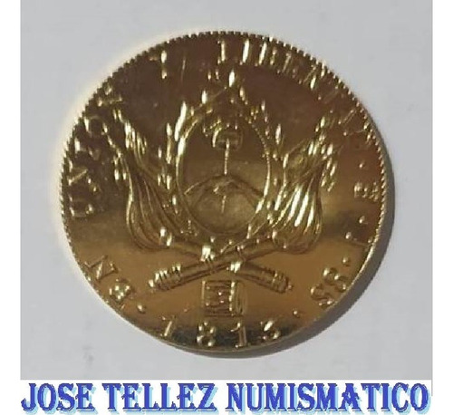 Cj#1r Moneda  Argentina 8 Escudos Replica Br/dorado Palermo